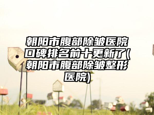 朝阳市腹部除皱医院口碑排名前十更新了(朝阳市腹部除皱整形医院)